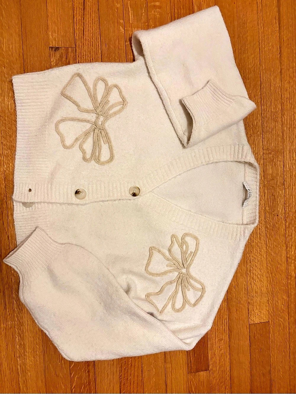 Dreamers  Embroidered Cardigan in Cream